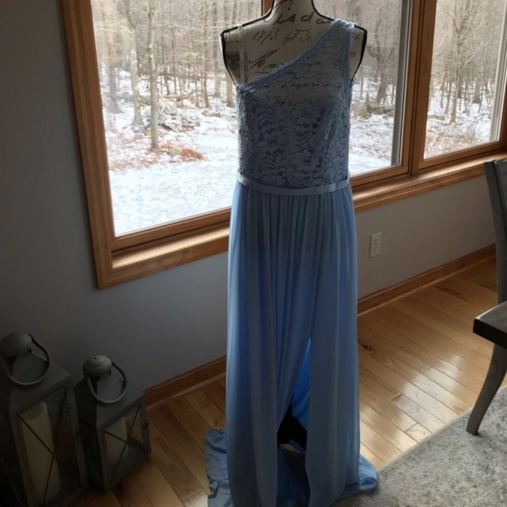 David's Bridal Ice Blue Dress Size 12